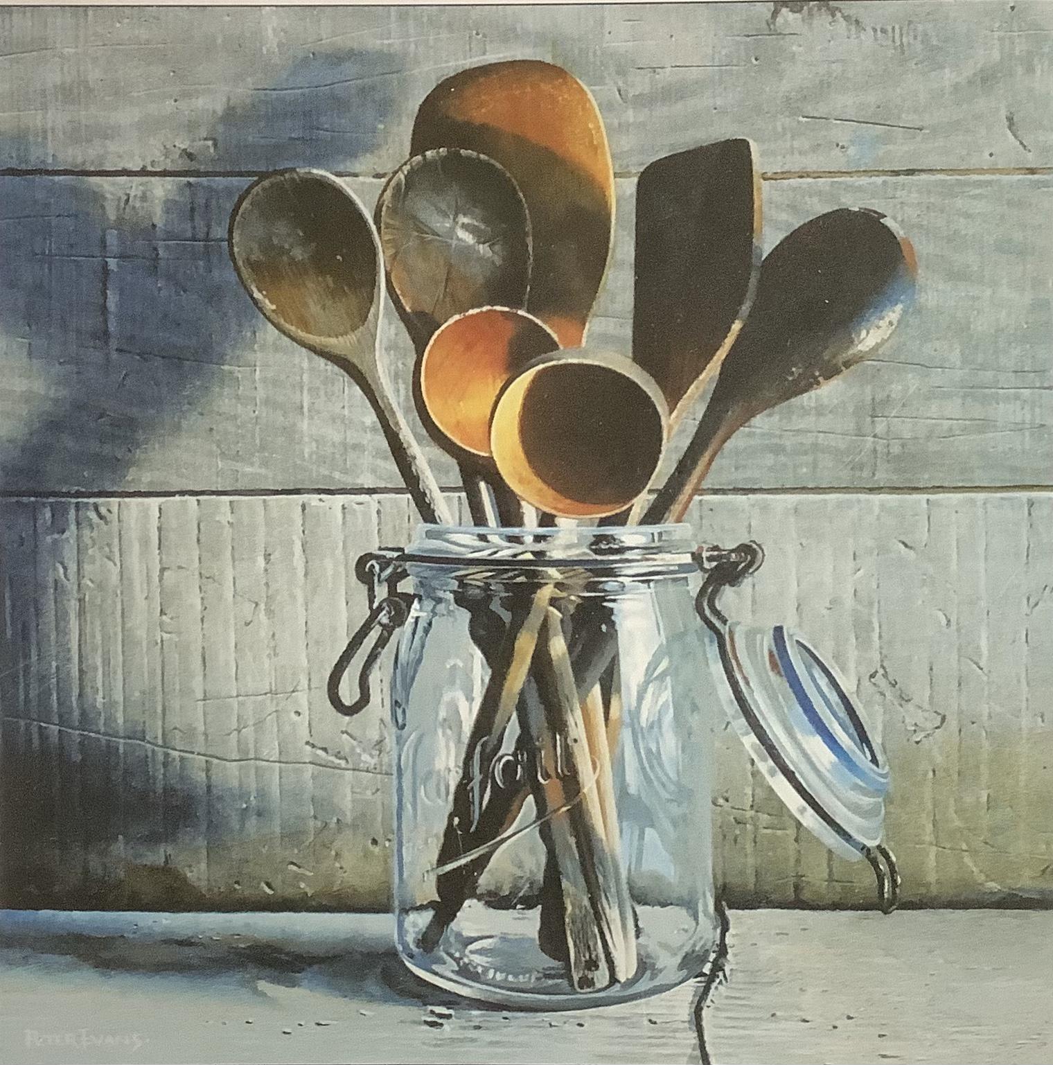 Spoons in a glass jar